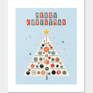 Mid-Century Modern Christmas Tree Posters and Art